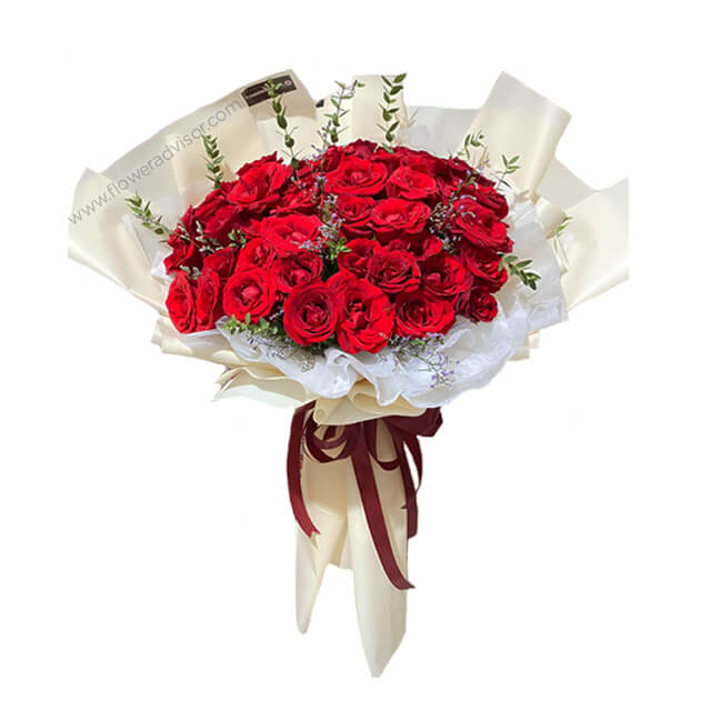 44 Red Rose Bouquet - Harpie Lady
