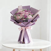 6 Pink Roses 6 Purple Roses - Cherry Lips