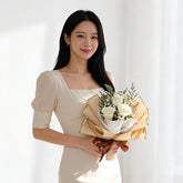 Elegant White Roses Bouquet - Calling It Love