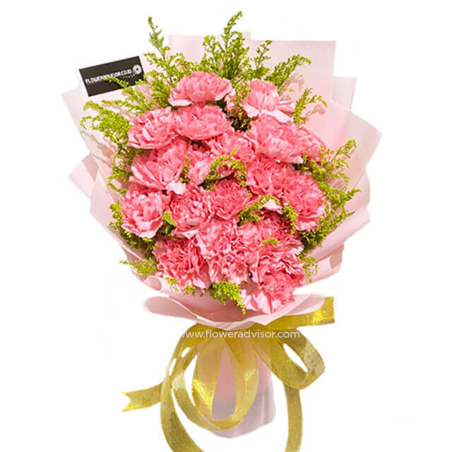 Medium 19 Stalks Carnations Bouquet - Happiness Forever