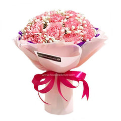Medium Carnation Birthday Bouquet - Silky Bloom