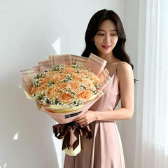 Radiant Peach Roses Symphony