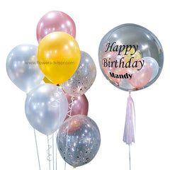 Classic Helium Bubble Balloon Bouquet