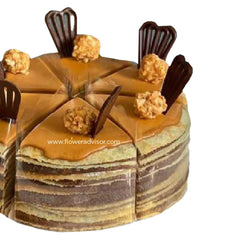 Peanut Butter Dark Chocolate Crepe Cake