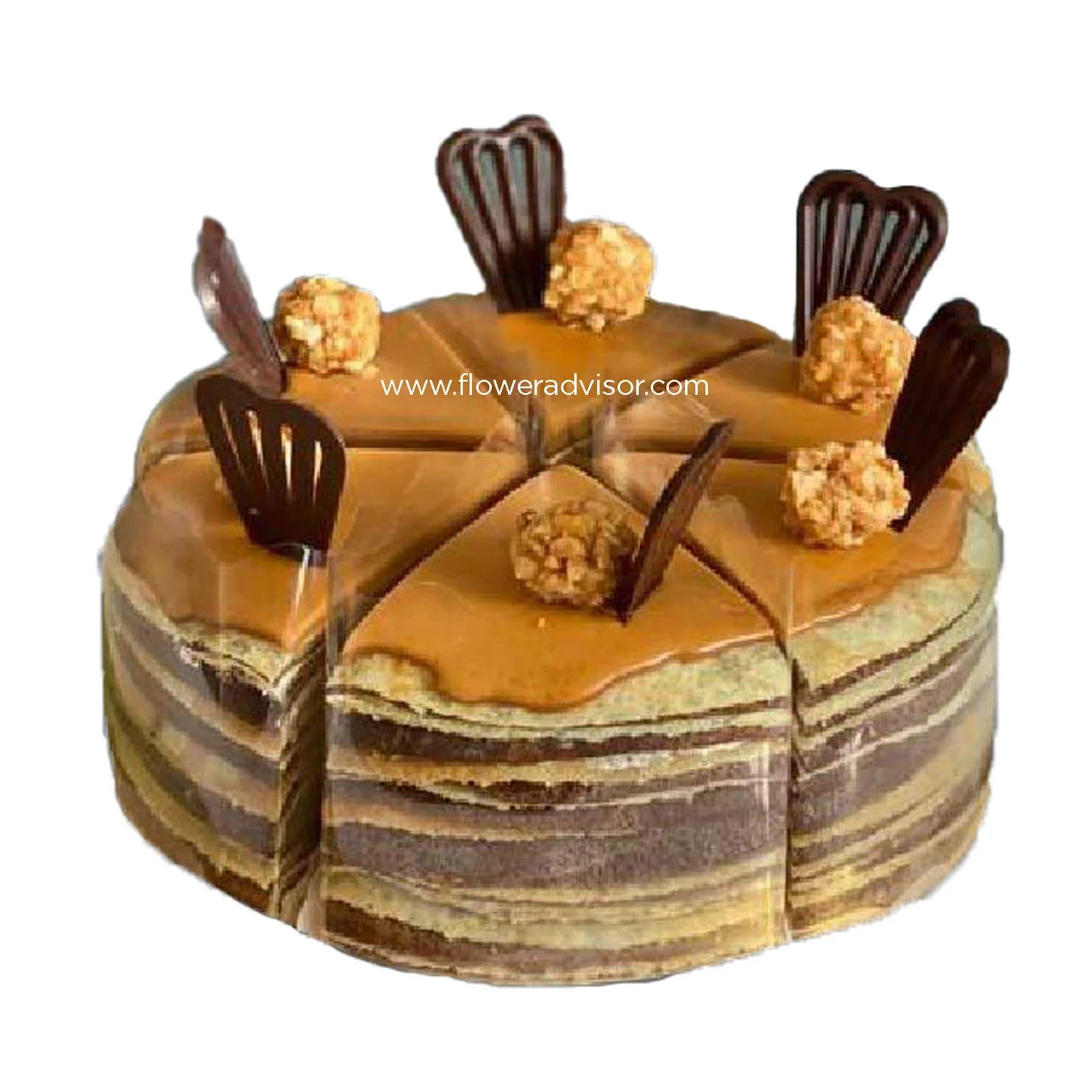 Peanut Butter Dark Chocolate Crepe Cake