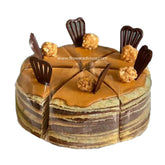Peanut Butter Dark Chocolate Crepe Cake