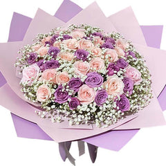 Mix Roses Bouquet - Purple Burst