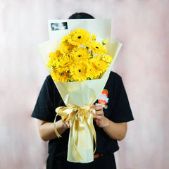 Vibrant Yellow Gerbera Bouquet - Country Yellow