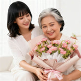 Elegant Carnation Bouquet - Golden Elegance