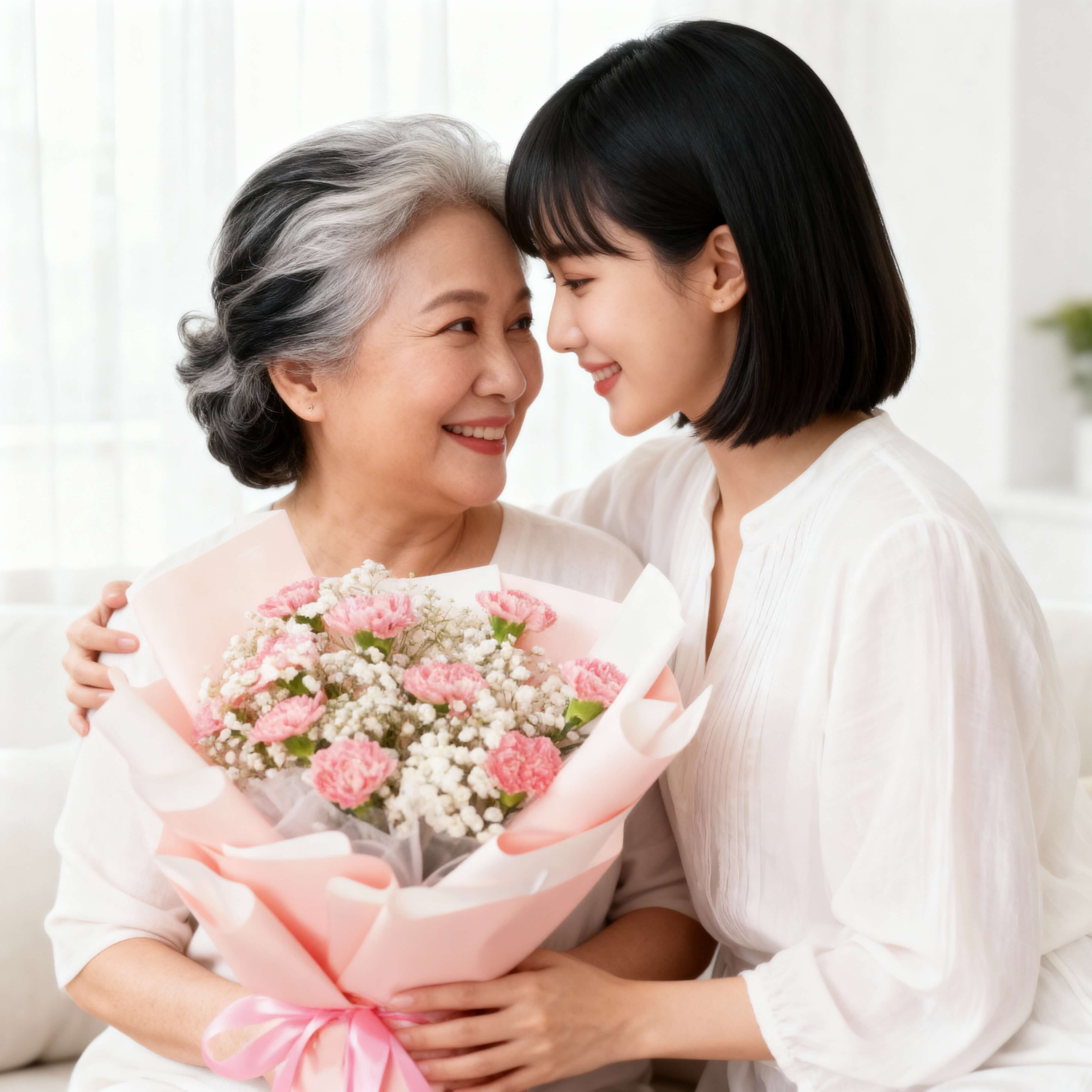 Pink Carnation Cascade Bouquet