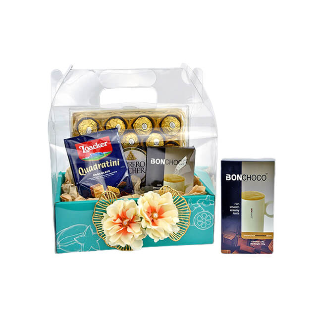 Heavenly Chocolate Bliss Gift Set - Ferrero Rocher, Boncafe Bonchoco & Loacker Quadratini