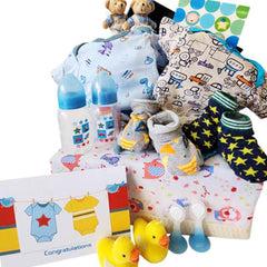 Double Delight Onesies - Twin Baby Shower Gift Hamper