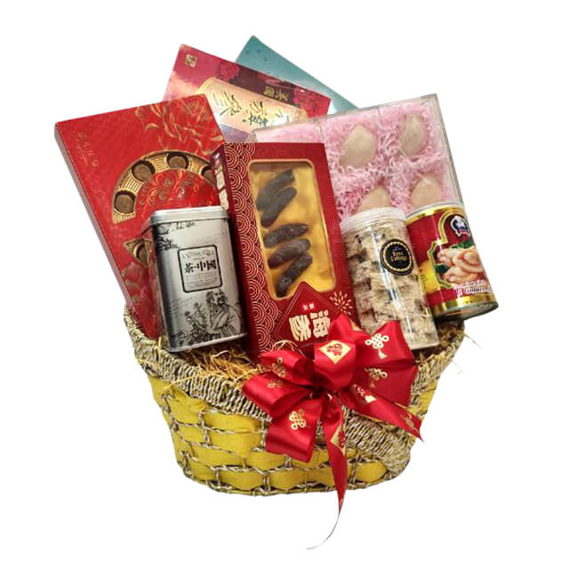 Golden Bliss Oriental Hamper - Bird Nest, Scallop, Abalone, Sea Cucumber Gift