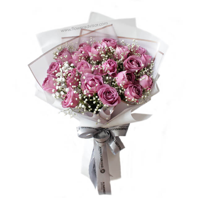 Premium Purple Roses Bouquet - Dreamy Maison