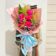 6 Pink Carnations Bouquet - Voice of Reason