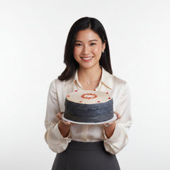 Close-up of the Hokkaido coffee mille crepe cake layers