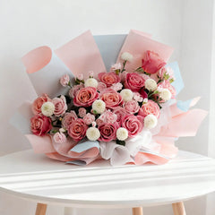 Vivid Rose Mosaic
