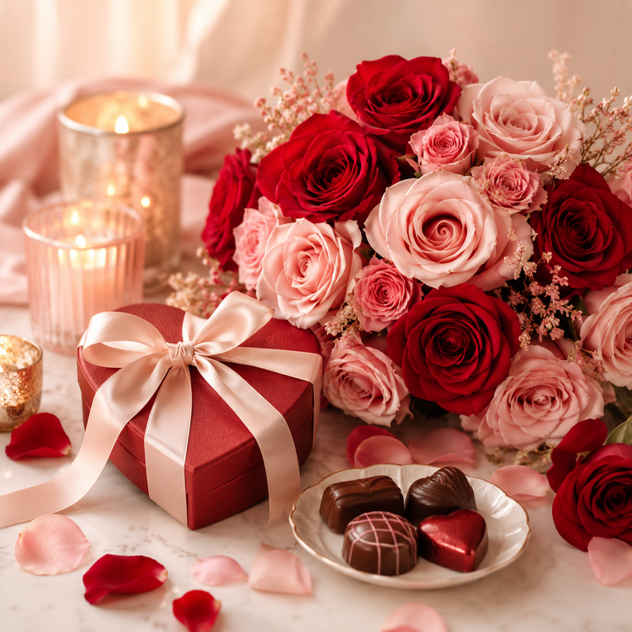 Valentine’s Day flowers and gifts arranged for recipients in Malaysia