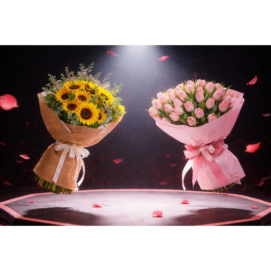 Sunflower and tulip bouquets compared for Valentine’s Day