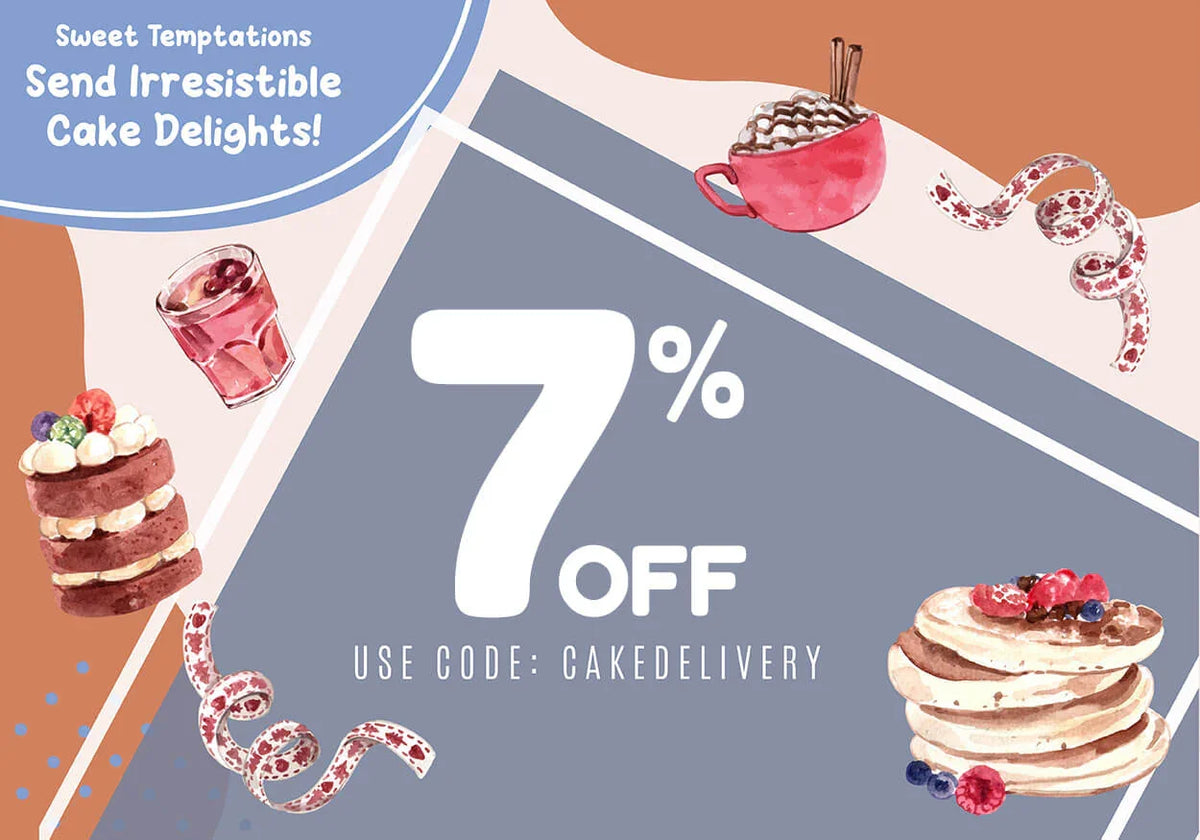 Cake delivery 7% off promotion