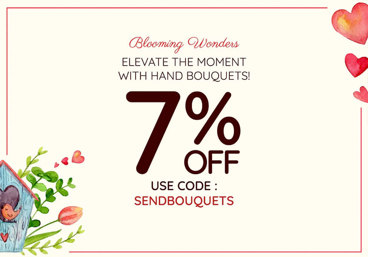 Hand Bouquet 7% off promotion