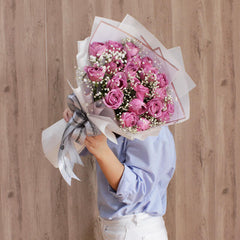 Premium Purple Roses Bouquet - Dreamy Maison