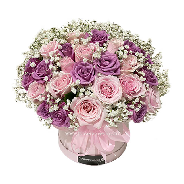 Garden of Paradise - 20 pink roses hand bouquet