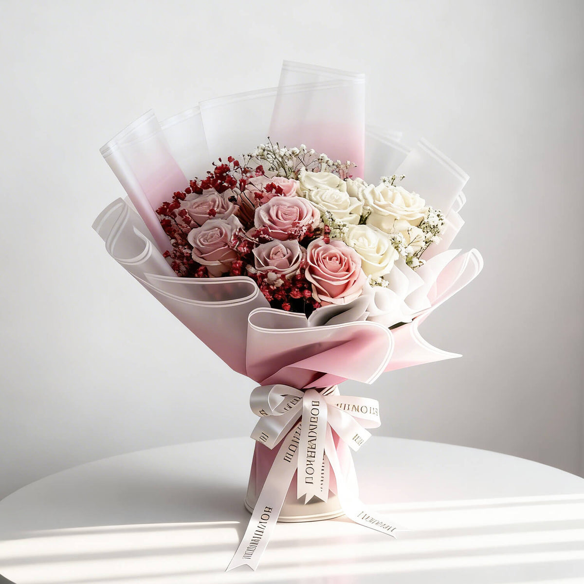 Roselle White and Pink