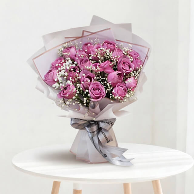 Premium Purple Roses Bouquet - Dreamy Maison