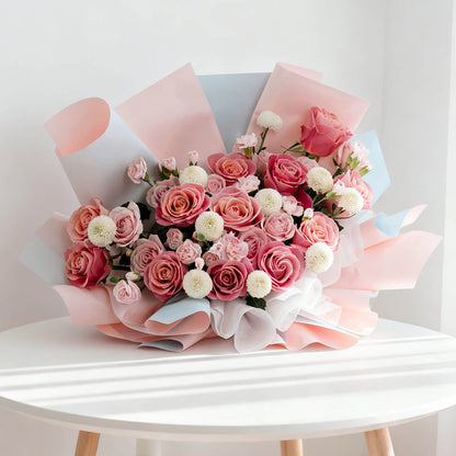 Vivid Rose Mosaic
