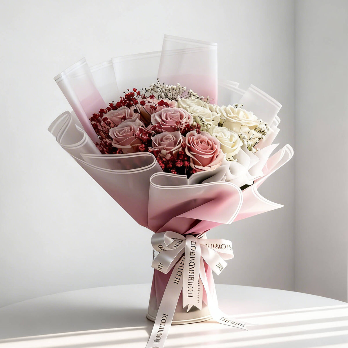 Roselle White and Pink