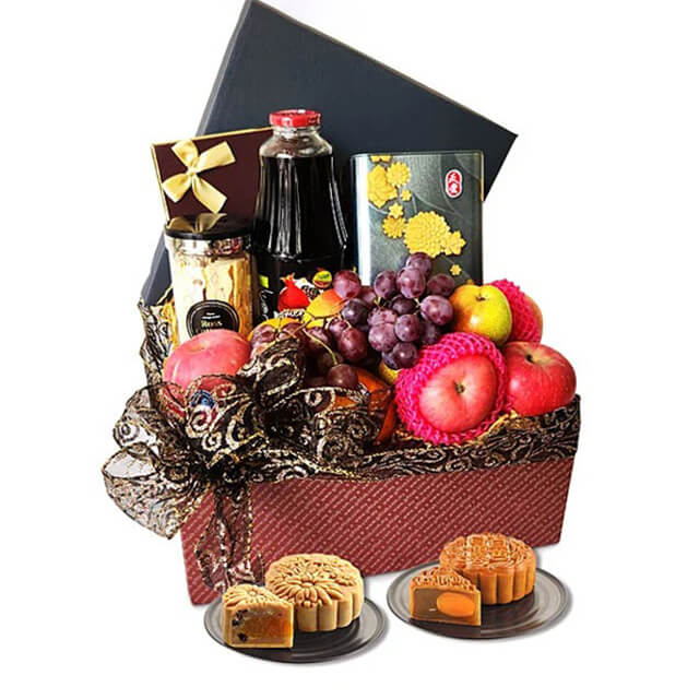 Mooncake Gift Hamper with Fruits Chocolate Cookies - Fruitily Lunar