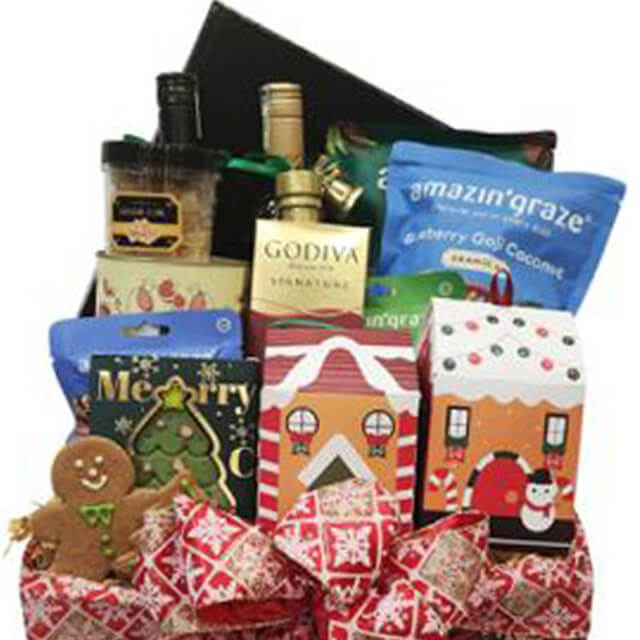 Holiday Crate - Xmas Sparkling Bottles Food Gift Christmas