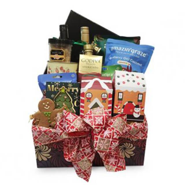 Holiday Crate - Xmas Sparkling Bottles Food Gift Christmas