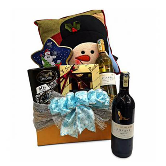 Koge Gift Hamper - Wolfblass Wines, Patchi Chocolate, Pillow
