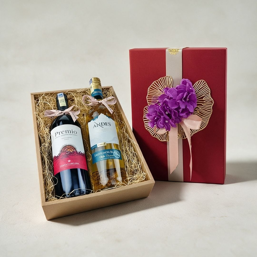 Exclusive Wine Duo Gift Set - Premio Fruity Chilean Red Wine