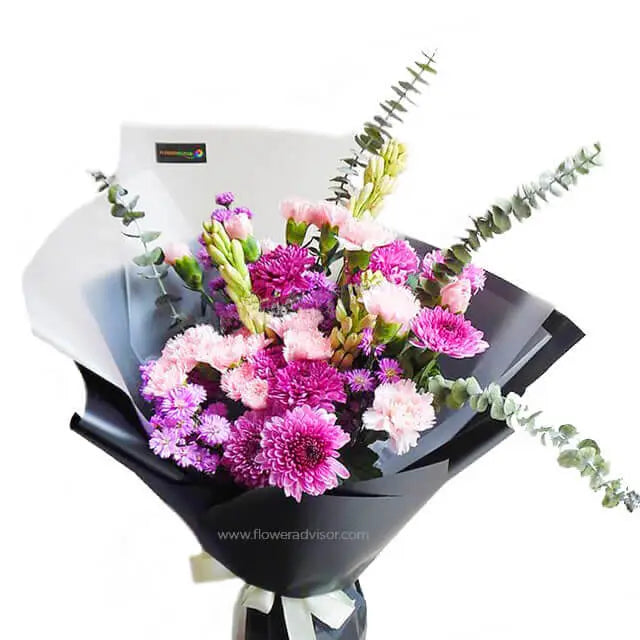 Just Because - mixed roses and gerbera bouquet