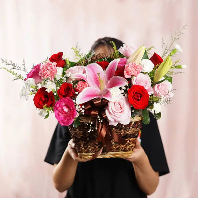 Blossoming Harmony Flower Basket