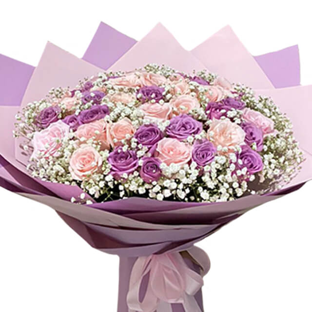 Purple Burst bouquet detail