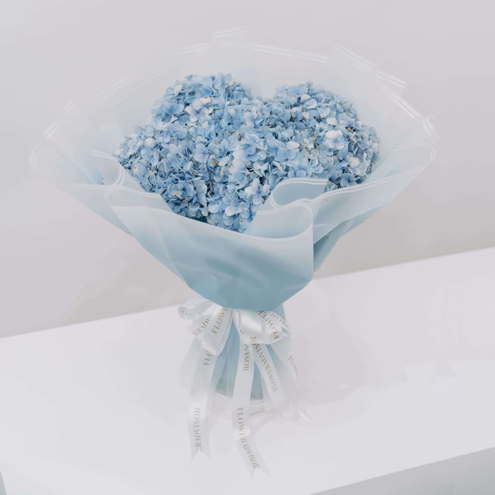 Ocean Serenade - blue hydrangea bouquet