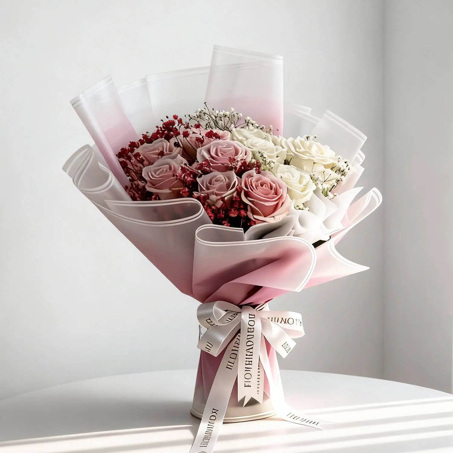 Roselle White and Pink